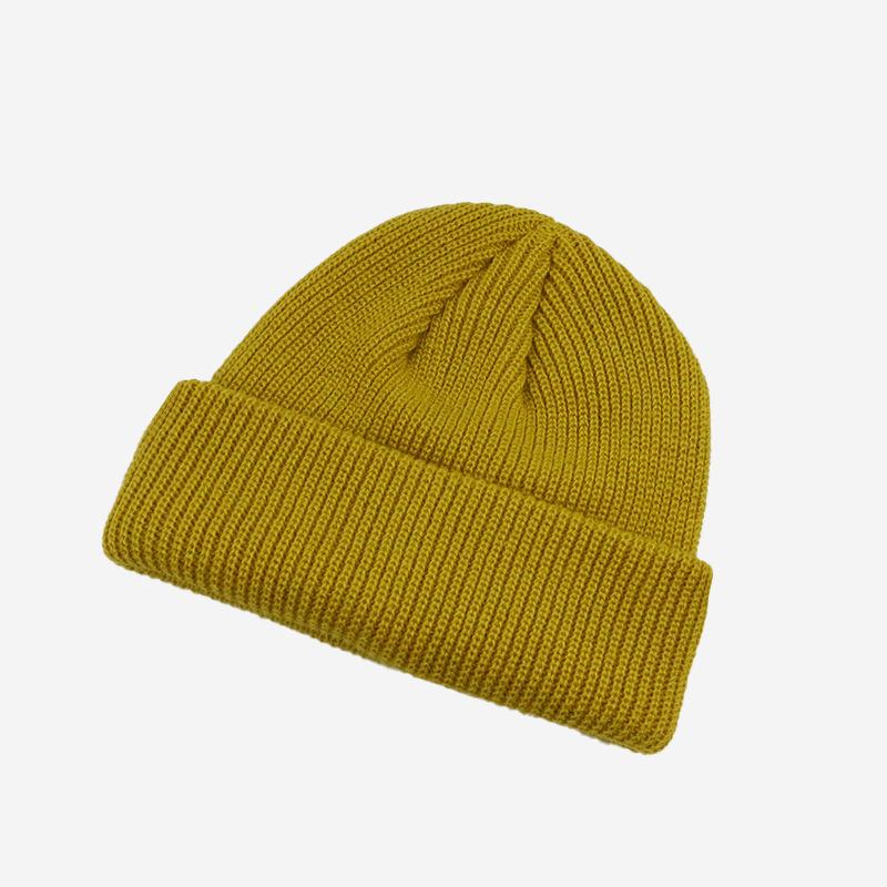 Stylish Hip Hop Colorful Skull Beanie Streetwear Casual Tight Cuffed Solid Color Fisherman Beanie Hat
