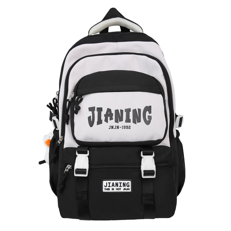 

Female Ridge Reducing Large Capacity Schoolbag Secondary School Students Backpack Computer Backpack чорний
