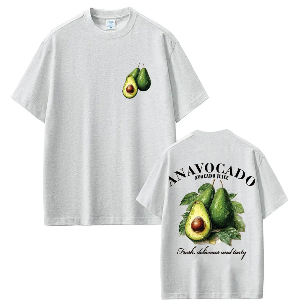 Funny An Avocado Juice Graphic T Shirt   Fashion Aesthetic Short Sleeve Oversized 100% Cotton Casual T-shirts Streetwear