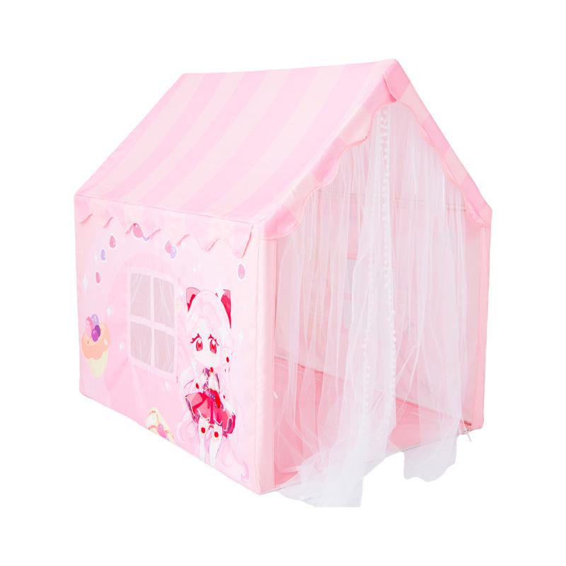 

Палатка для девочки: Большой игровой домик для разделения детской кроватки розовый