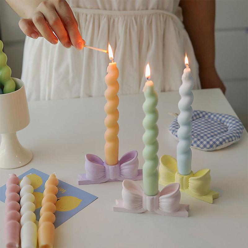 1PC Classic Colored Spiral Candles Party Decoration Candles Eco-Friendly Home Decor Candles Candle 2x18.5cm
