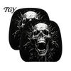 Breathable Car Interior Accessories 2Pcs Halloween Headrest Covers, Creepy Ghost Face Seat Universal Fit Protector, Auto Decor for SUV Truck