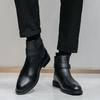 Herren British Style Leder Slipper Stiefel - Große Größe 46, Business Casual, Herbst/Winter Mode
