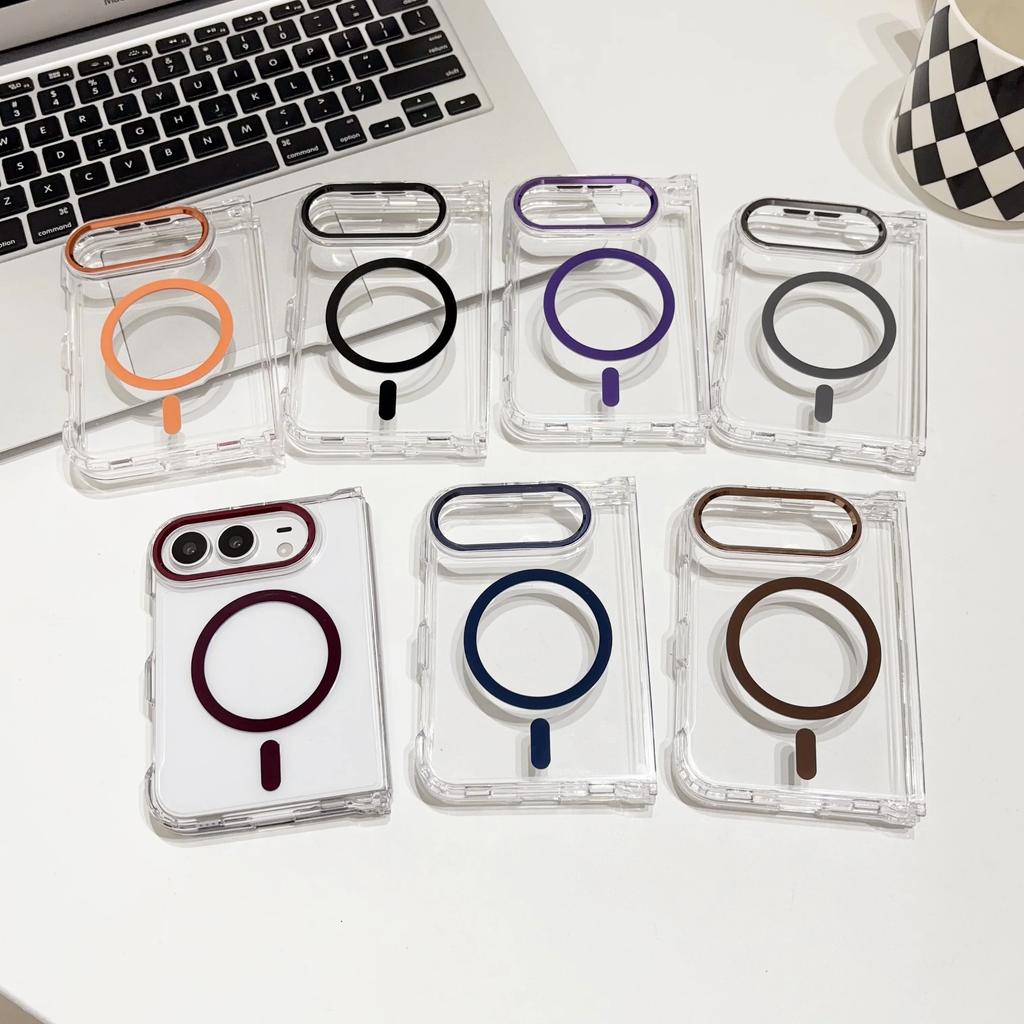 New Clear Magnetic Ultra Slim Phone Case for IPhone Duo IPhone 18 Fold for Magsafe Wireless Charging Hard Bumper Protect Cover