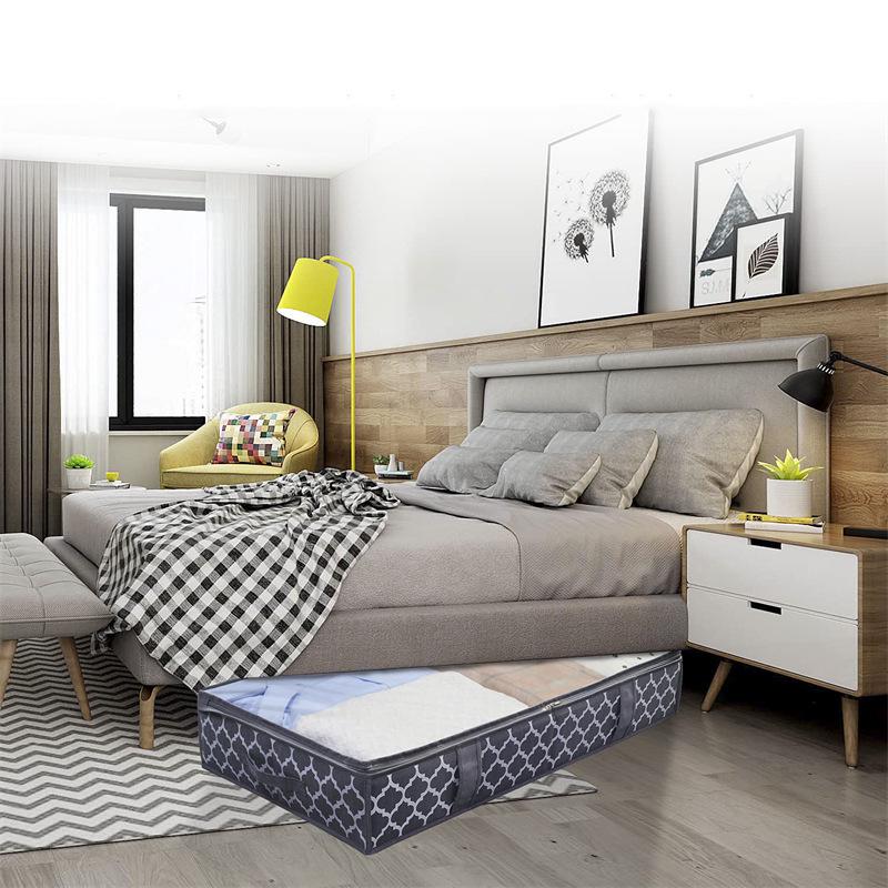 Netkaná textilie Úložná taška na přikrývky pod postel Prachotěsný a vlhkotěsný Organizér do šatníku