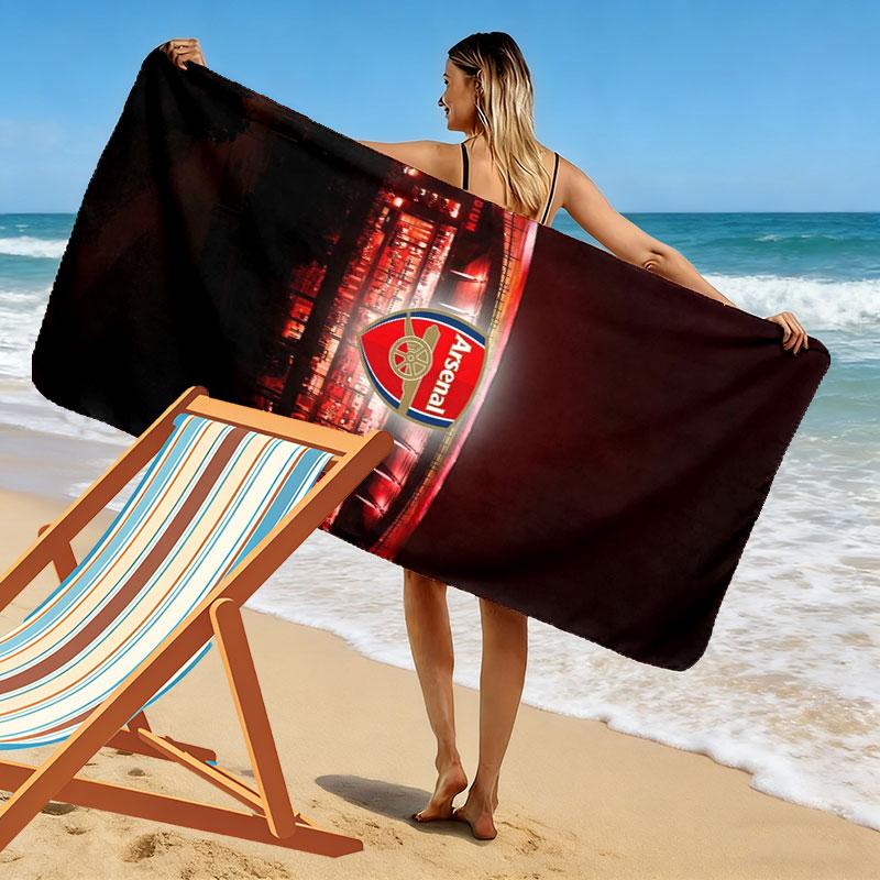 Arsenal F Print Beach Towel, Large Soft Quick Dry Towel for Beach Camping Swimming
