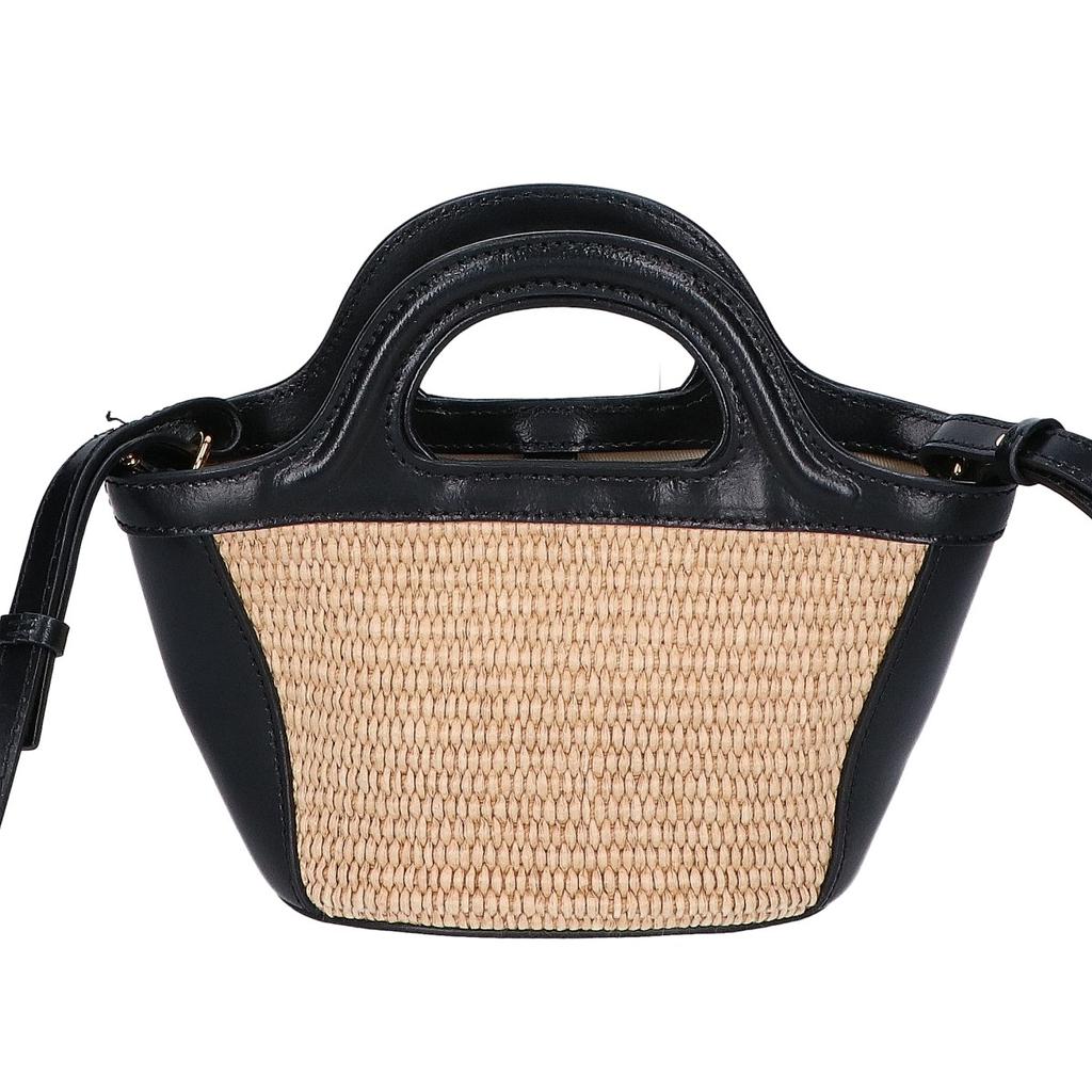 Marni BMMP0067Q0 TROPICALIA MICRO 2WAY Shoulder Bag Handbag Black / naturalUsed