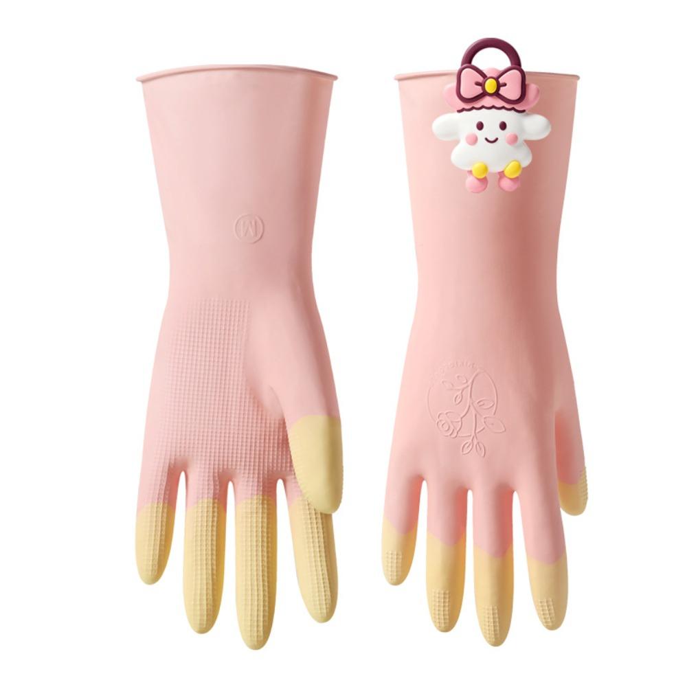 1 Pair Wear Resistant Dishwashing Gloves Non-slip Kitchen Cleaning Gloves  Kitchen Use
