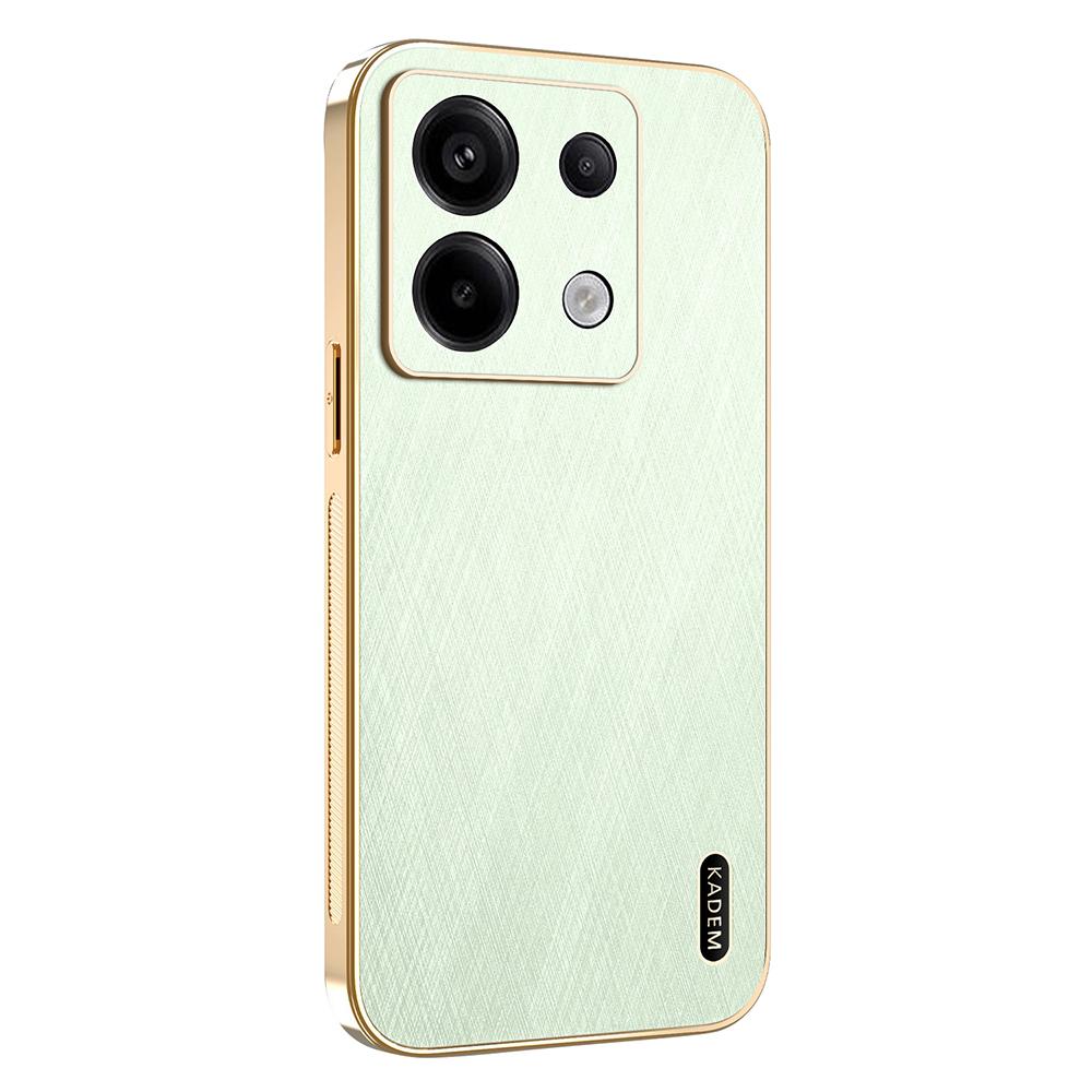 

Чохол KADEM для телефону Xiaomi Redmi Note 13 Pro 5G/Poco X6 5G/X6 Neo 5G з гальванічним покриттям, шовковою текстурою, задня кришка з PU+TPU Green
