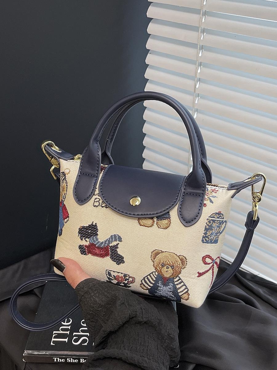 

Вышитая сумка-тоут Кэти Медведица: Женская модная сумка на плечо и через плечо