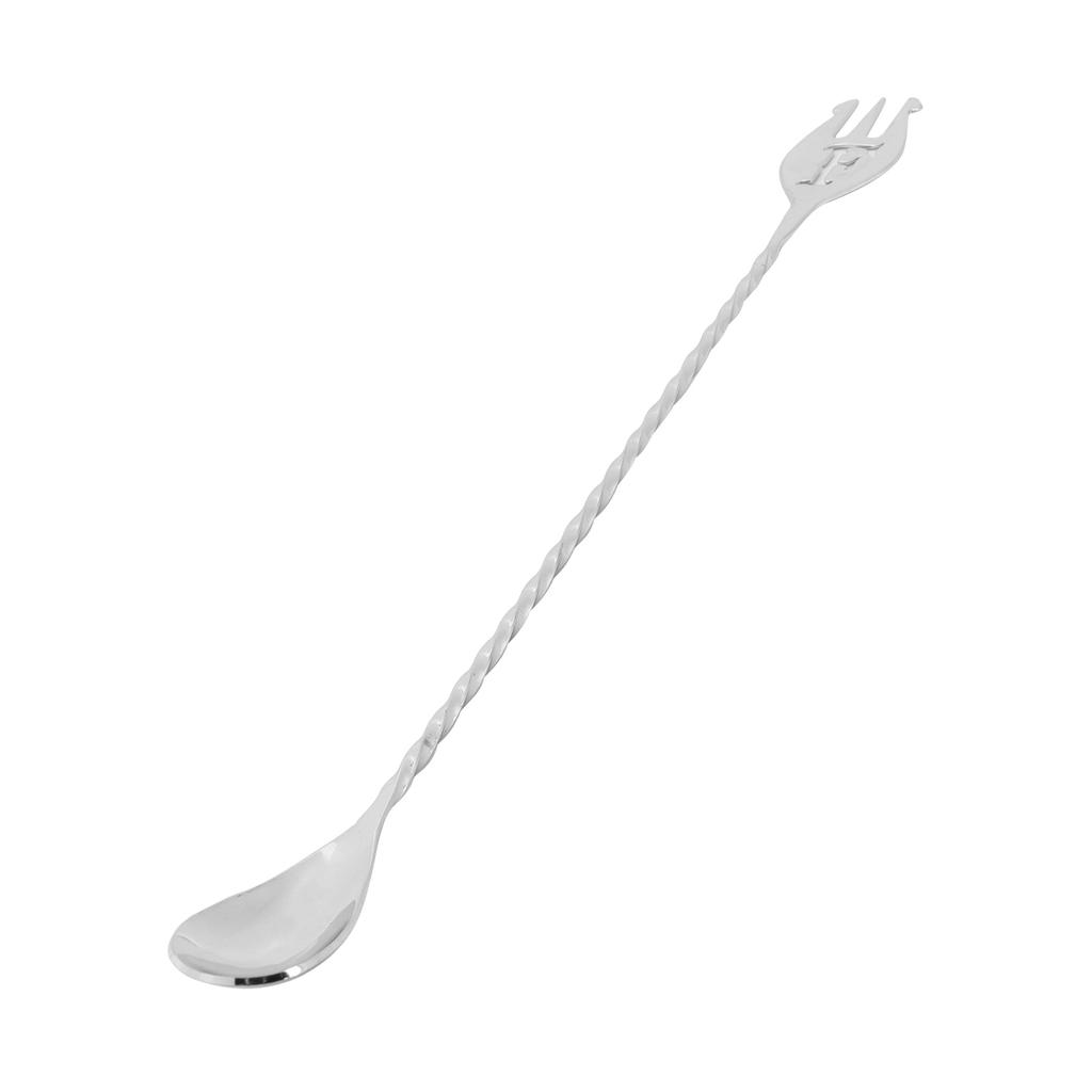 Stirring Spoon 304 Stainless Steel Long Handle Spiral Cocktail Spoon Bar AccessorySilver