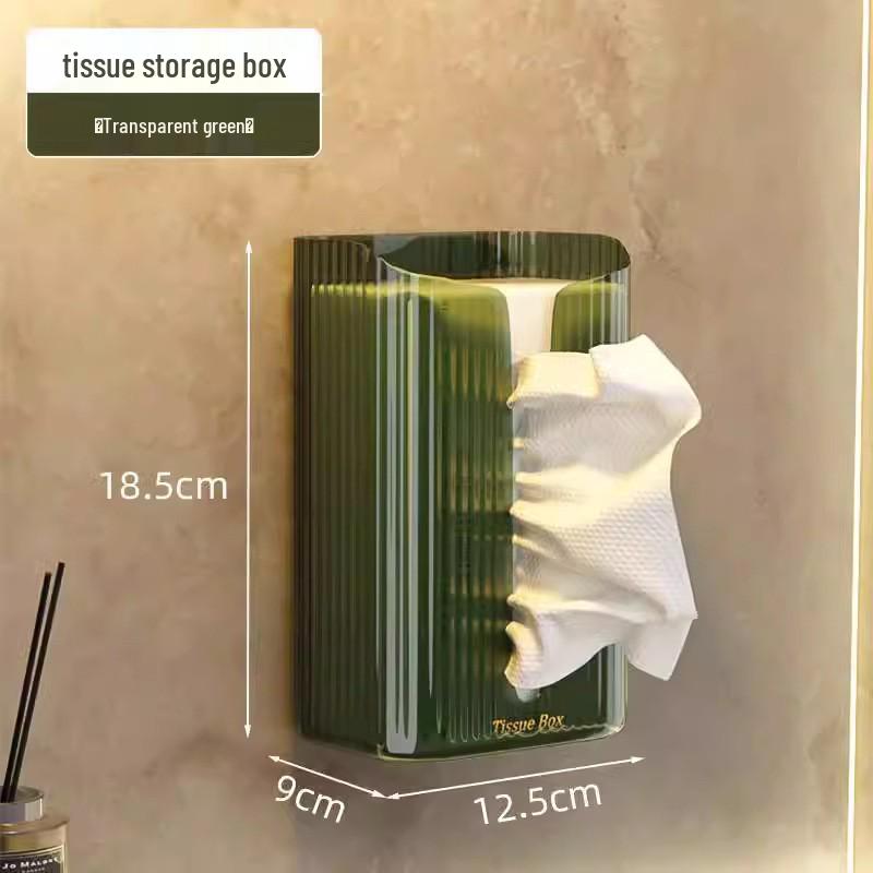 Nordic Style Wall-Mounted Tissue Storage Box for Bathroom