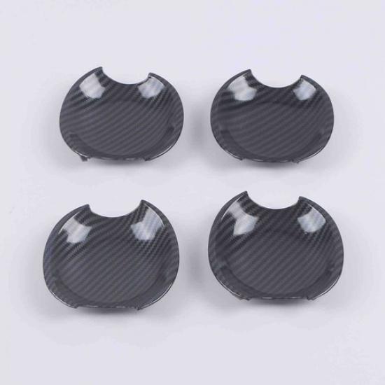 Carbon Fiber Door Handle Bowl Lid Cover Trim For 2003-2008 Mazda 6 Sedan 4pcs