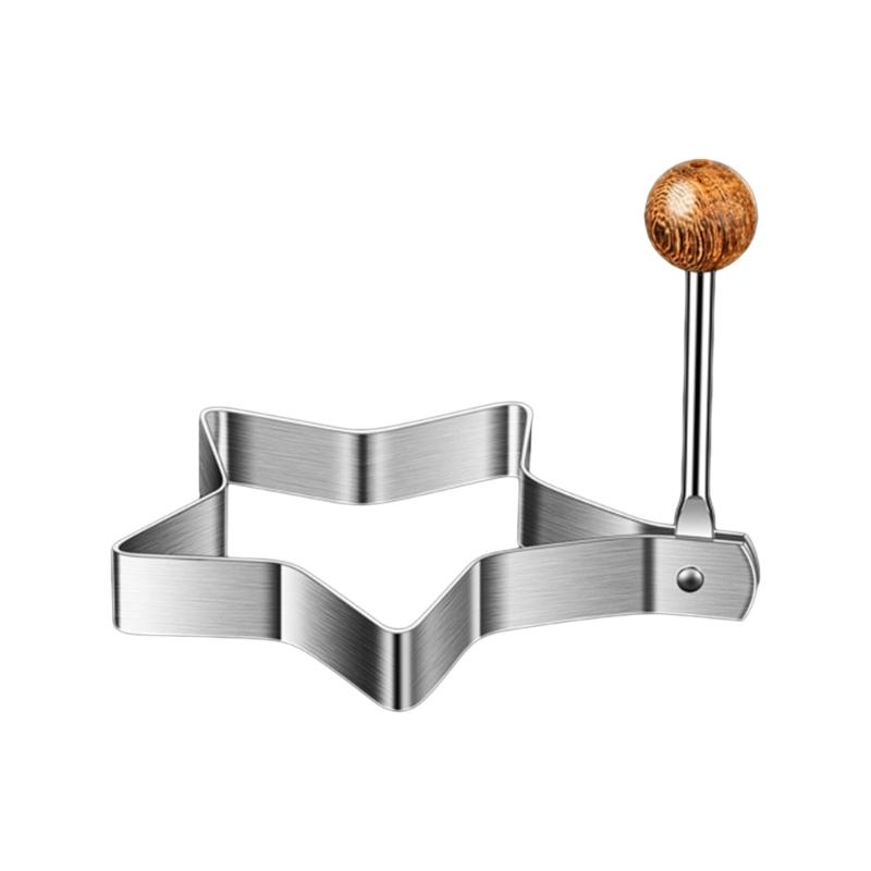 Love-shaped Fried Egg Mold 5 PCS Thickened Stainless Steel Omelet Model Poached Egg Mold Creative Fried Egg Mold Egg Tools