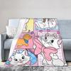 Aristocats Marie Cat Blankets Cartoon Flannel Funny Warm Throw Blankets for Bedspread  Winter,
