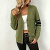 Women's Cardigan, Striped, Zip-Up for Fall and Winter