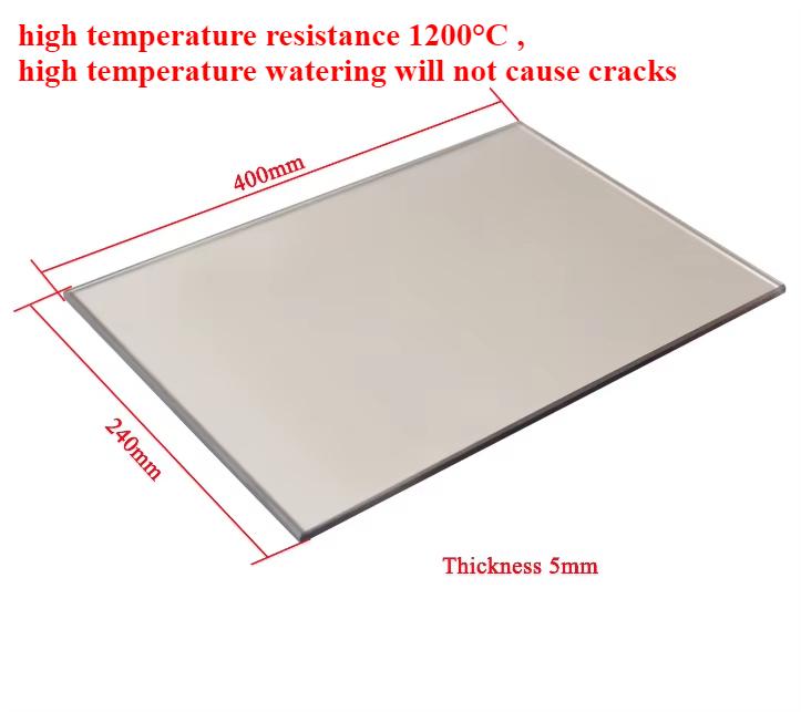 1 PZ Vetro porta camino stufa a legna ceramica microcristallina trasparente Resistente alle alte temperature Vetro spessore 4mm/5mm