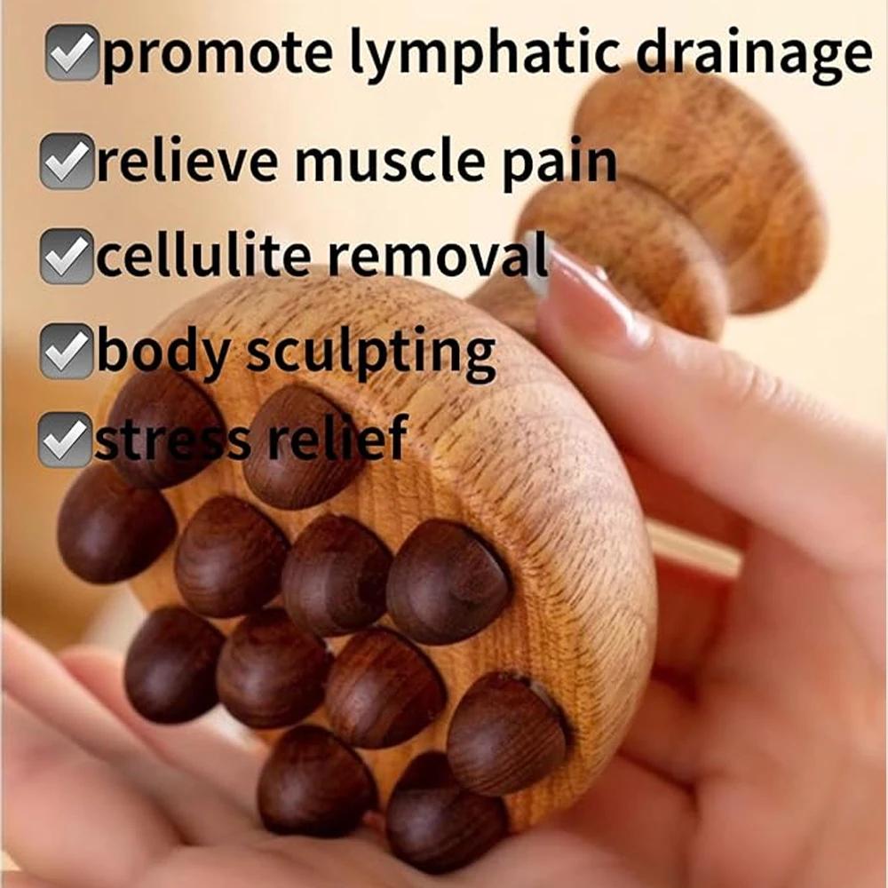 Holztherapie Massagegeräte Lymphdrainage Massagegerät Hilft bei der Reduzierung von Cellulite für Bauch, Arme & Beine Körpermodellierwerkzeuge
