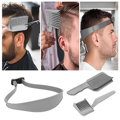 Diy Home Hair Trimming Haircuts Curved Headband Barber Fade Combs Set Hair Cutting Tool For Gradient Hairstyle Shaving Template