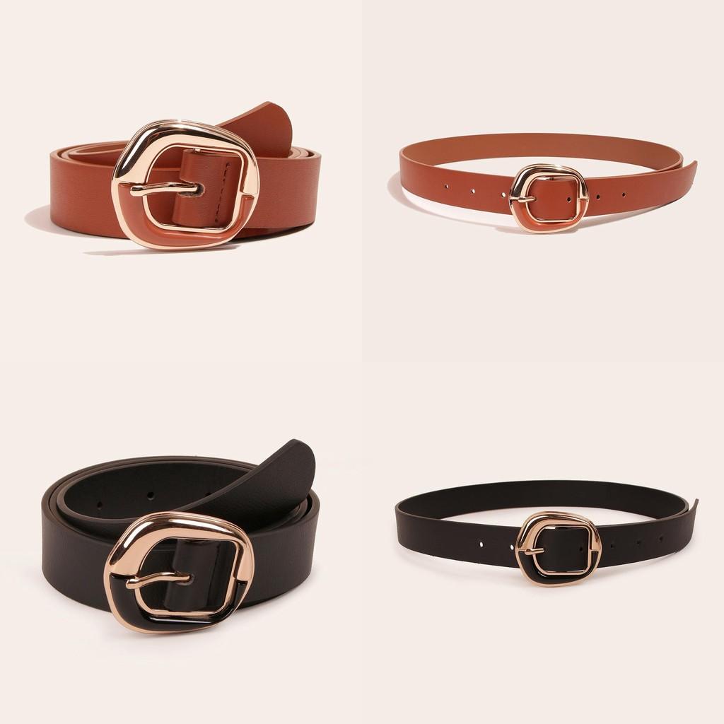 Black And Brown Faux Leather Belt With Classic Pin Closure For Trendy Outfits