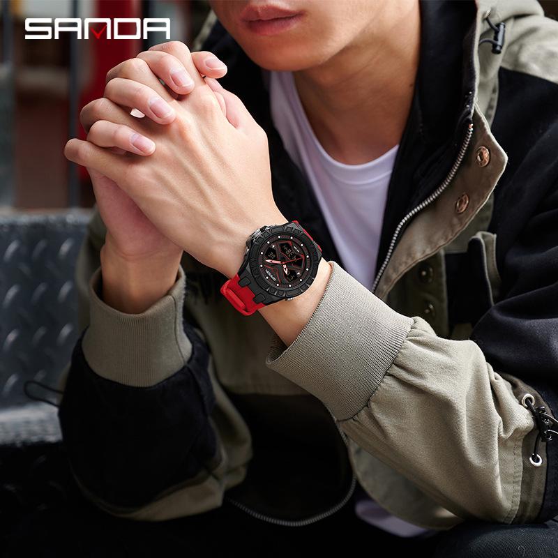 Sanda Student Waterproof Multifunction Sports Watch with Luminous Alarm