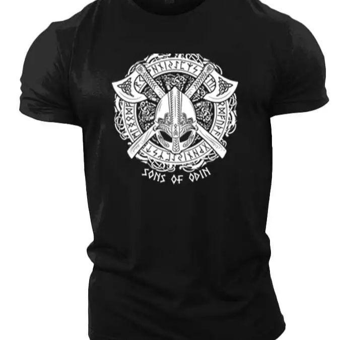 Heavyduty Americanstyle Cotton Printed Mens Tshirt for Summer Shortsleeved Suitable for Both Men and Women S