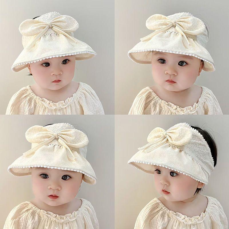 Baby Sun Hat Summer Sun Protection Short Brim With Butterfly Bow For 324 Months