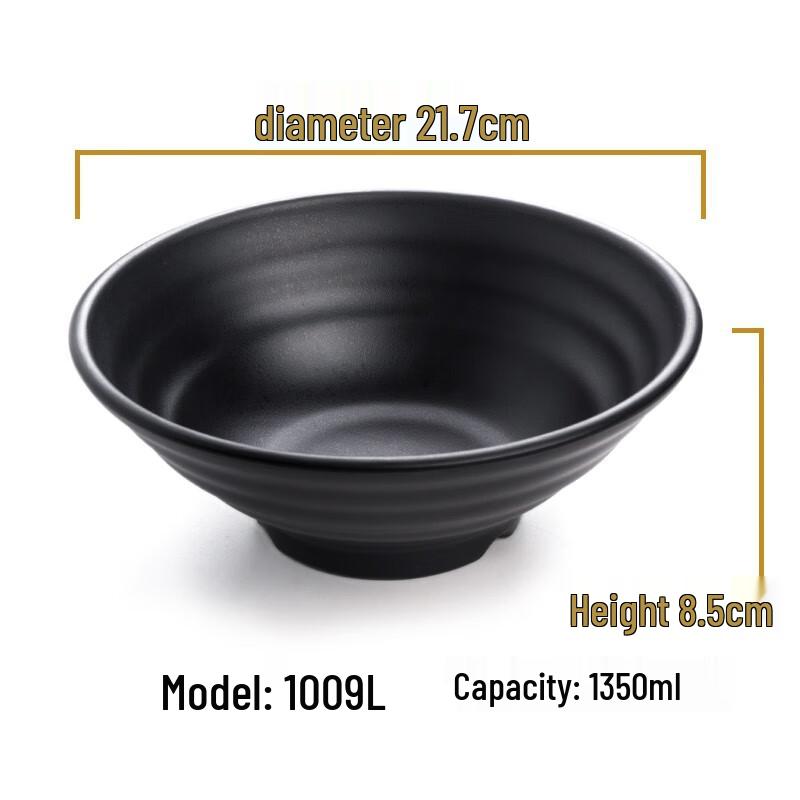 Japanese Style Black Melamine Dinnerware Bowl