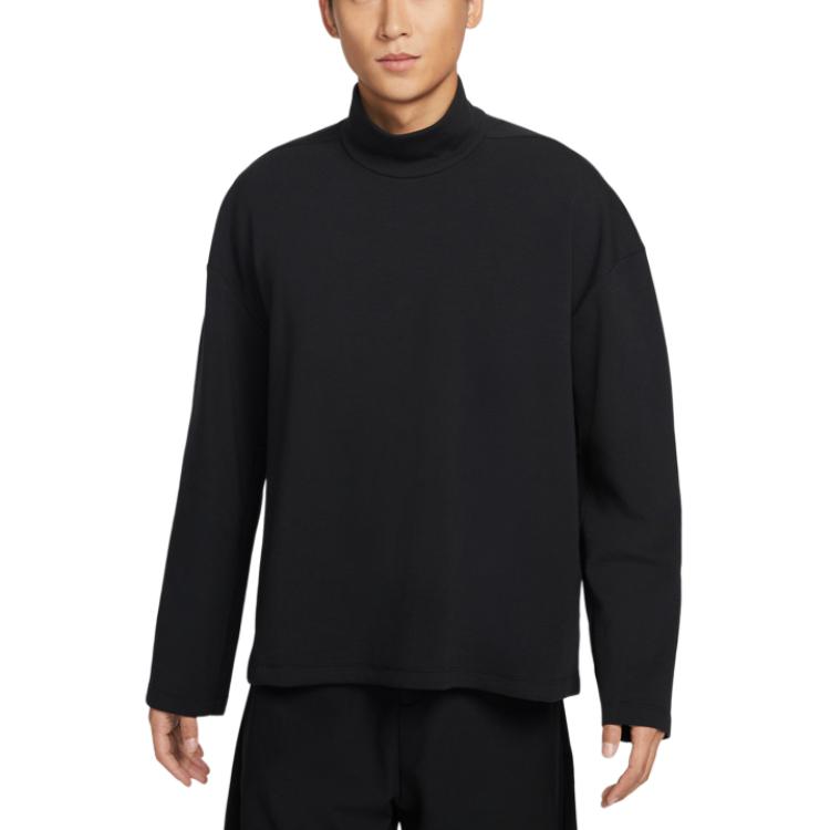 Nike Soft Comfortable Solid Color Stand Collar Pullover Long Sleeve T-Shirt Men tops IF2120-010