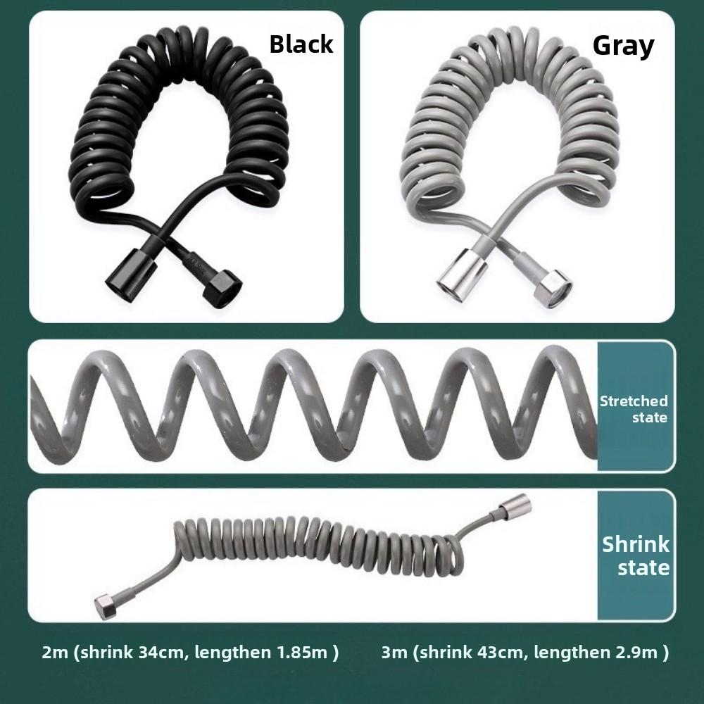 Hot Retractable Spring Hose Extendable Garden Hose Length Is 2/3 Meters Suitable for Shower Heads Toilet Seats Hoses Water Pipes