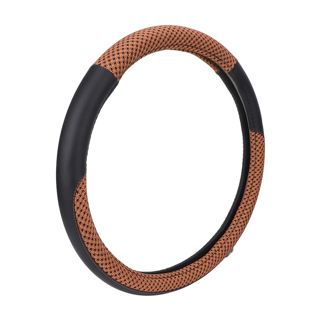 15in Car Steering Wheel Cover Protector Artificial Leather   for Diameter 14.5‑15in Modification