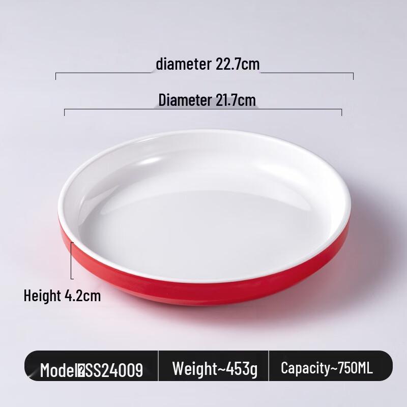 

JINMEILI Melamine Round Fast Food Plate