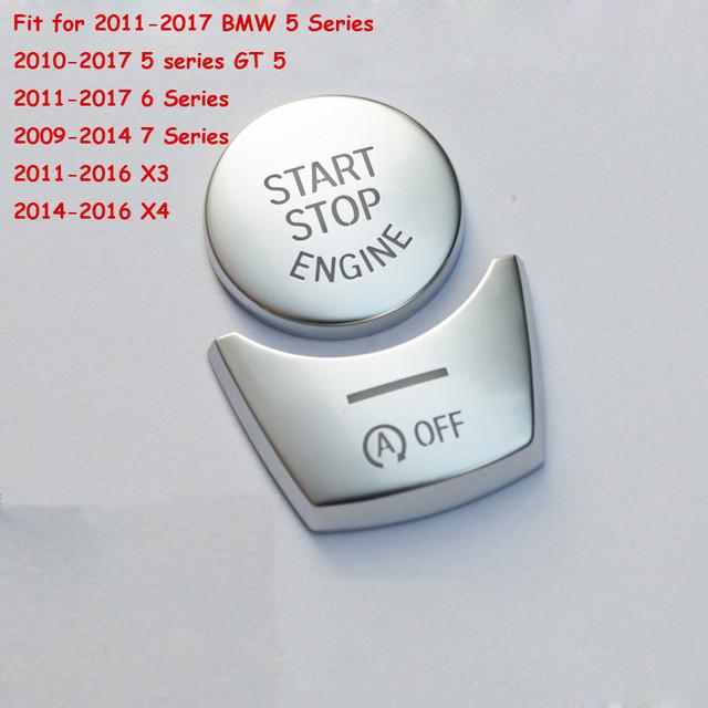 ABS Car Interior Button Covers Stickers Fit For BMW 5 5GT 6 7 Series F10 F07 F06 F20 F30 F32 F01 F02 F25 F26 Auto