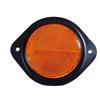 2X Amber Reflex Reflector for Tractor, Truck, Trailer, Car & Bus — With Metal Base