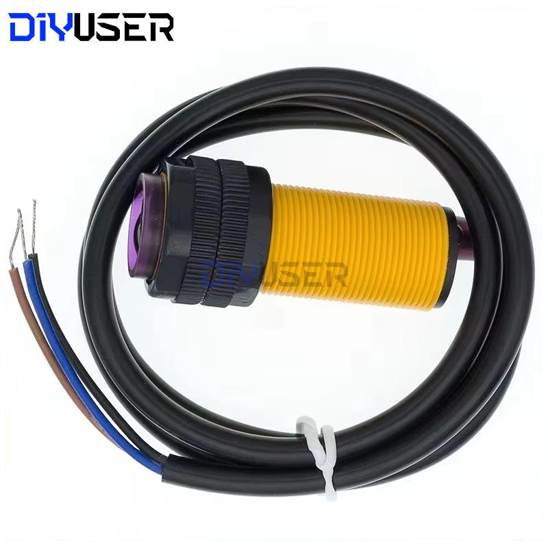 

DIYUSER E18-D80NK Infrared Obstacle Avoidance Photoelectric Sensor Proximity Switch 3-80cm Detection Range Adjustable