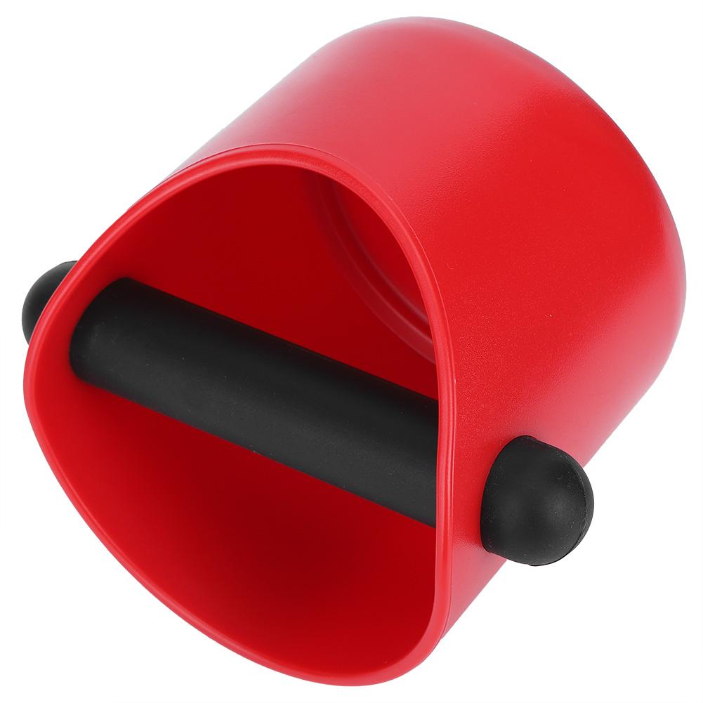 Mini Coffee Grounds Container NonSlip Straight Port Household Grind Bucket Knock Bin Box(Red )
