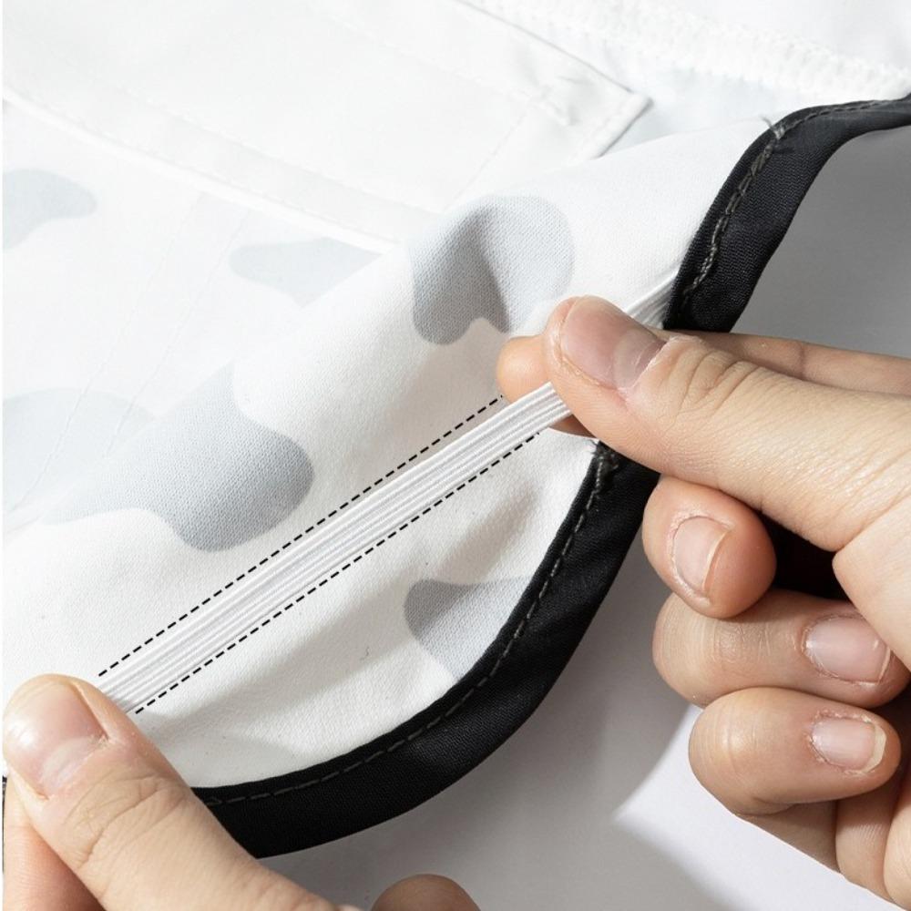 Fashion Cartoon Dog Rainwear Polyester Waterproof Dog Hooded Raincoat with Reflective Strip Puppy Clothes Outdoor Activities