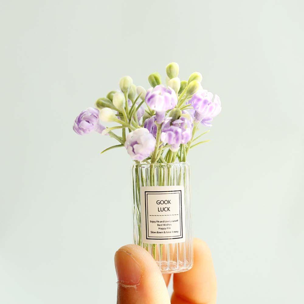 1:12 Dollhouse Miniature Simulation Potted Plants Doll House Decoration Dollhouse Accessories