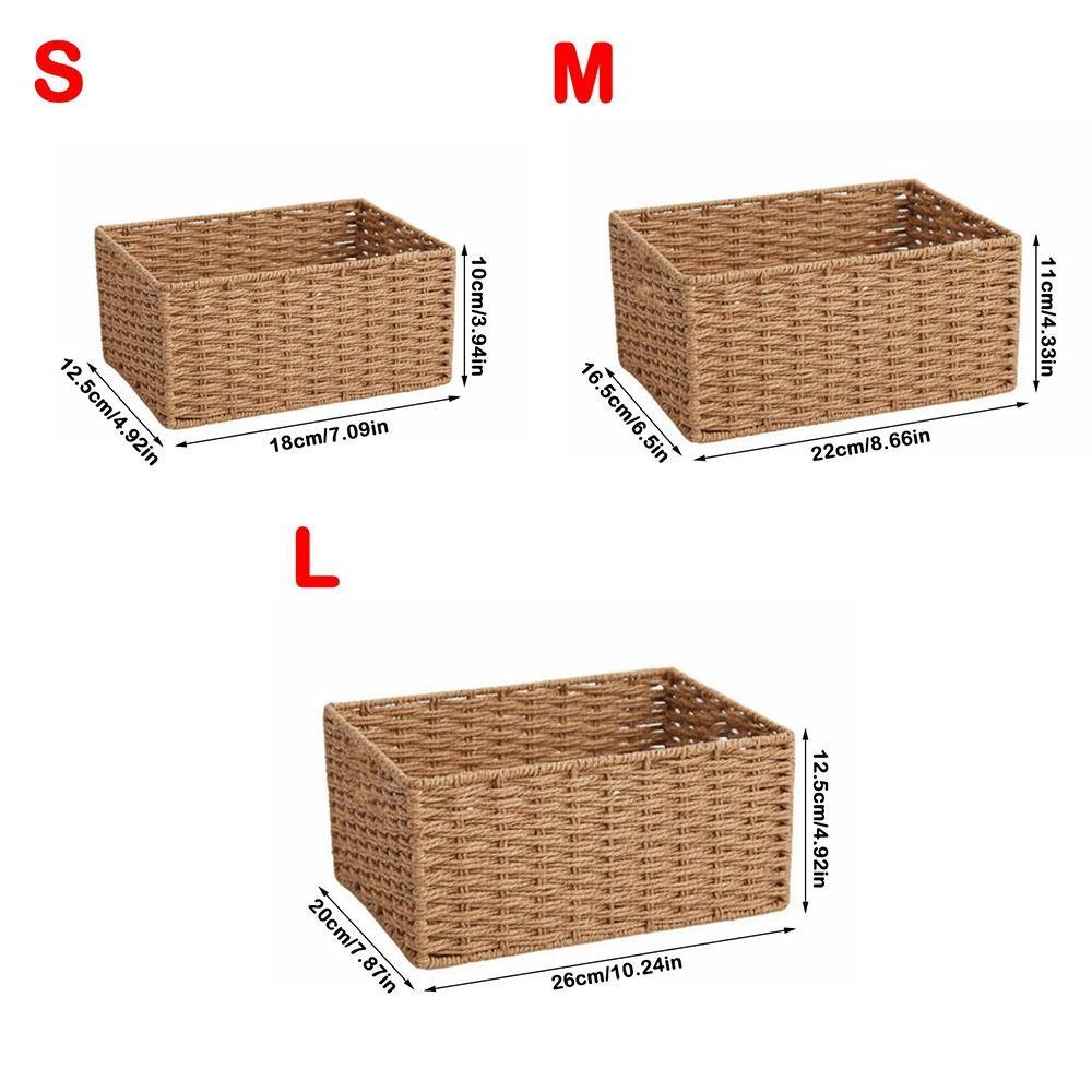 New Large Capacity Woven Storage Basket Handmade Reusable Clothing Storage Basket Cosmetic Container