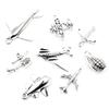 New Fashion Antique Silver Plated Airplane Grenade Helicopter Chrams Metal Alloy Pendant DIY Charms DIY Jewelry Making Findings