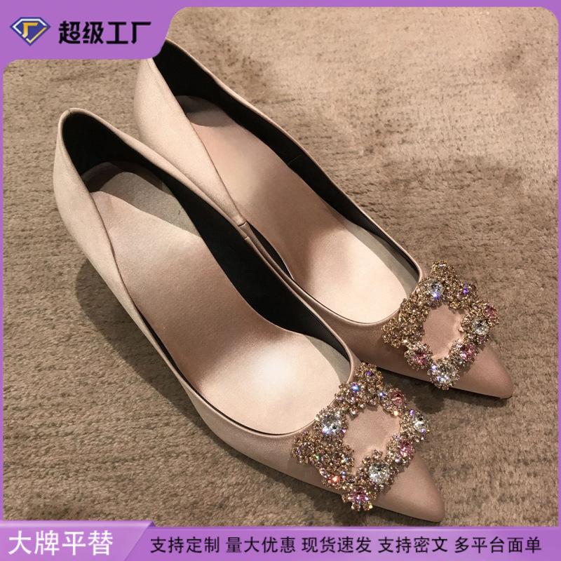 Grape mother new 2025 single shoes spring women's French banquet high heels women's thin heels high-end red wedding shoes