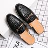 Scarpe Uomo Muller con Fantasia Coccodrillo Ciabatte Estive Slip-on Uomo Mezza Pantofola Pelle Traspirante Mocassini Casual da Uomo Scarpe Piatte Fresche Pigre