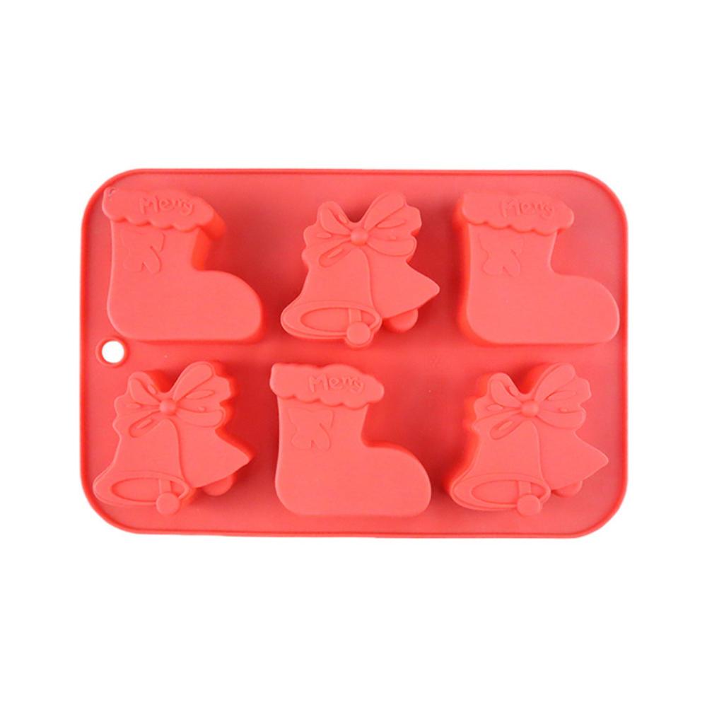 6 Christmas Socks Silicone Cake Mold Christmas Silicone Chocolate Mold DIY Cake Silicone Baking