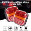 For Truck UTV ATV Van Square 12V 24V Car Tail Lamp Car Accessories License Plate Lamp Taillight Turn Signal Indicator 28 LED
