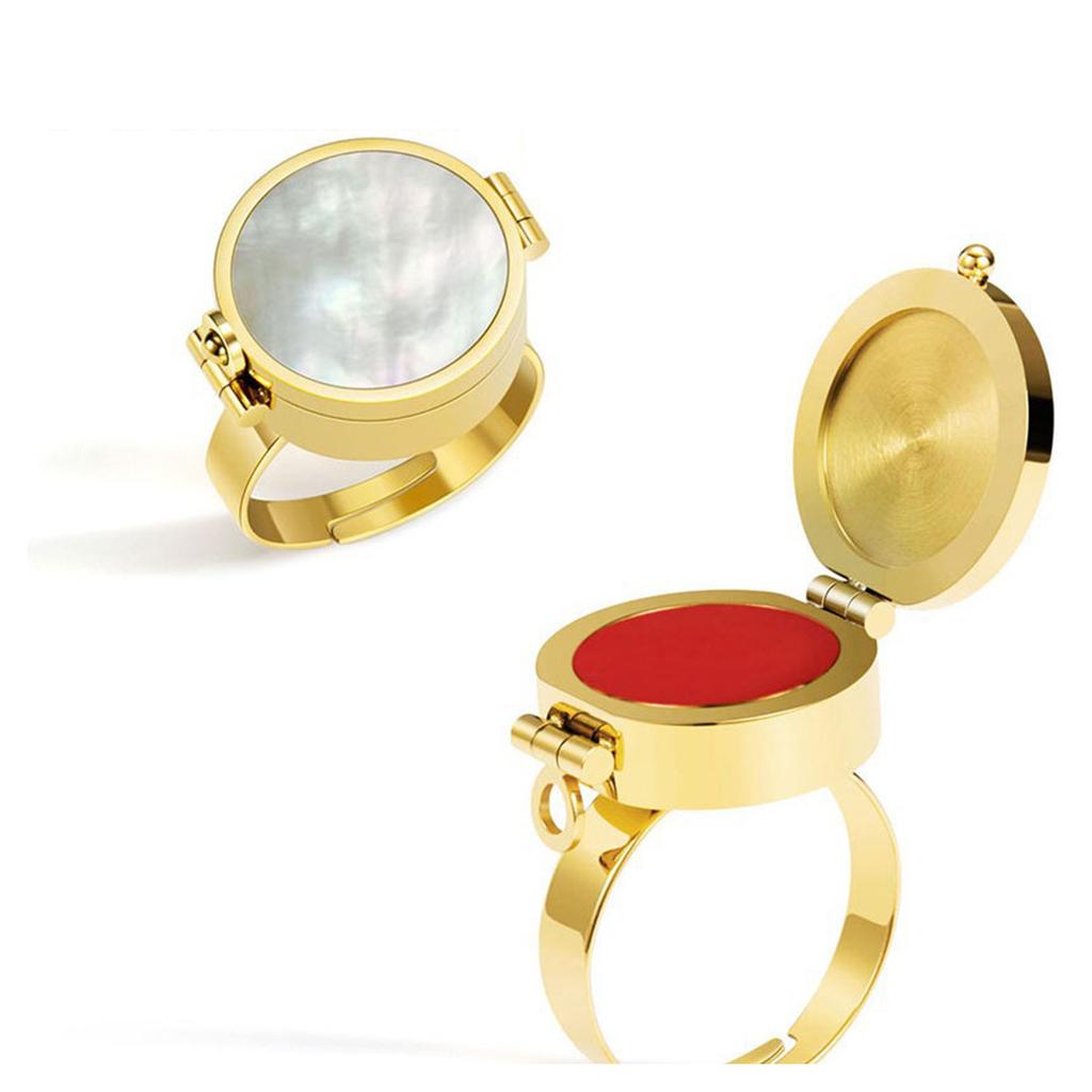 Multipurpose Adjustable Finger Ring Lip Balm And Item Storage Ring Portable Small Items Storage Solution for Daily