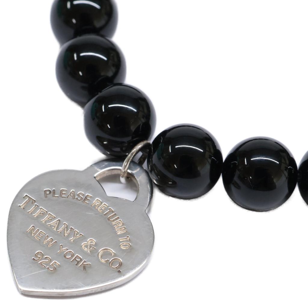TIFFANY&Co. AG925 Return to Heart Tag Onyx Bracelet Silver / BlackUsed