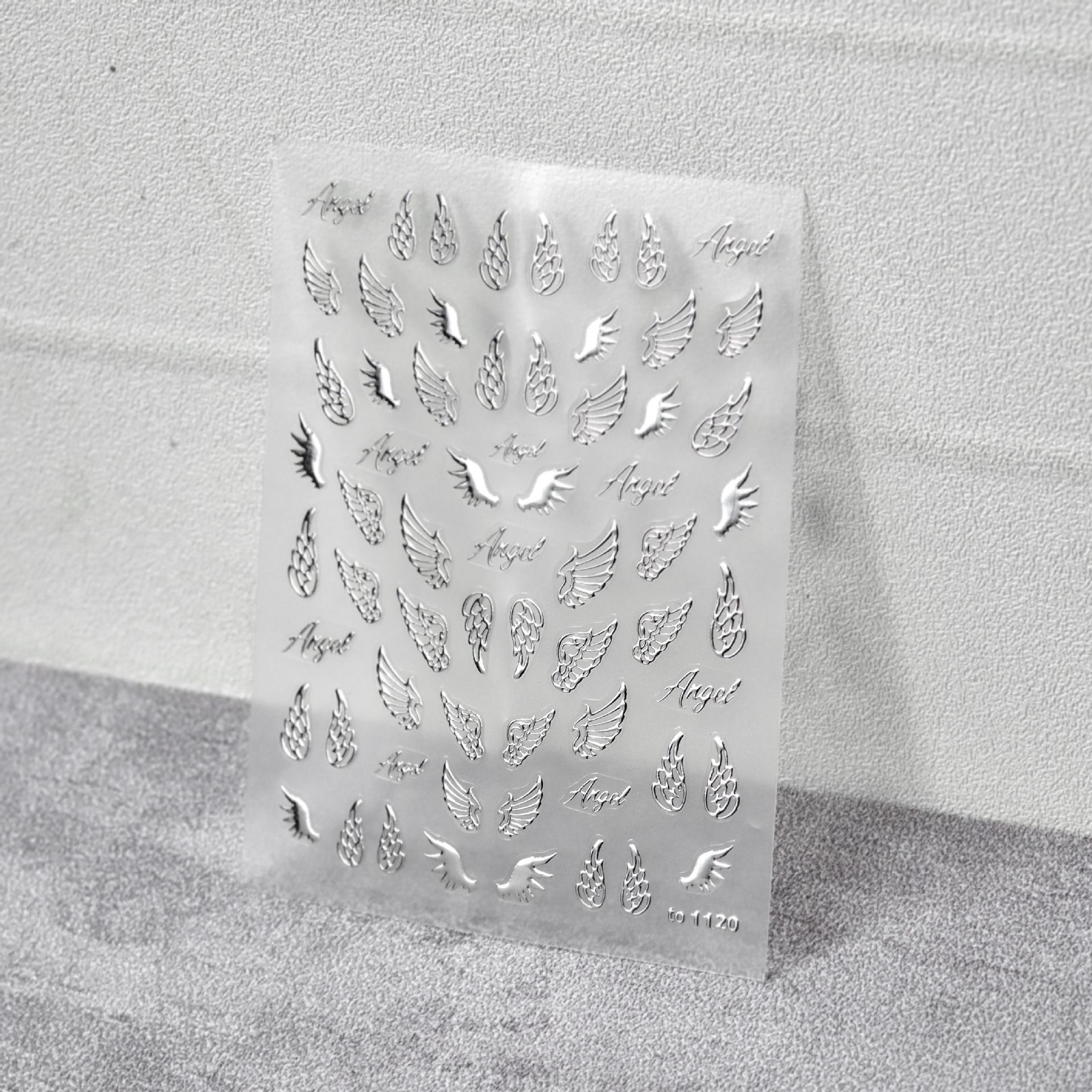 Рельефные крылья для ногтей — фото 5