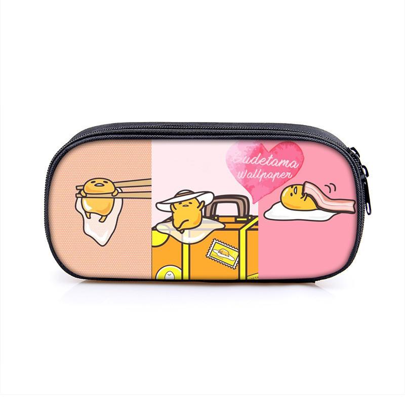Gudetama Lazy Egg Cartoon Pen Bag With Large Capacity For Kids Students School Supplies