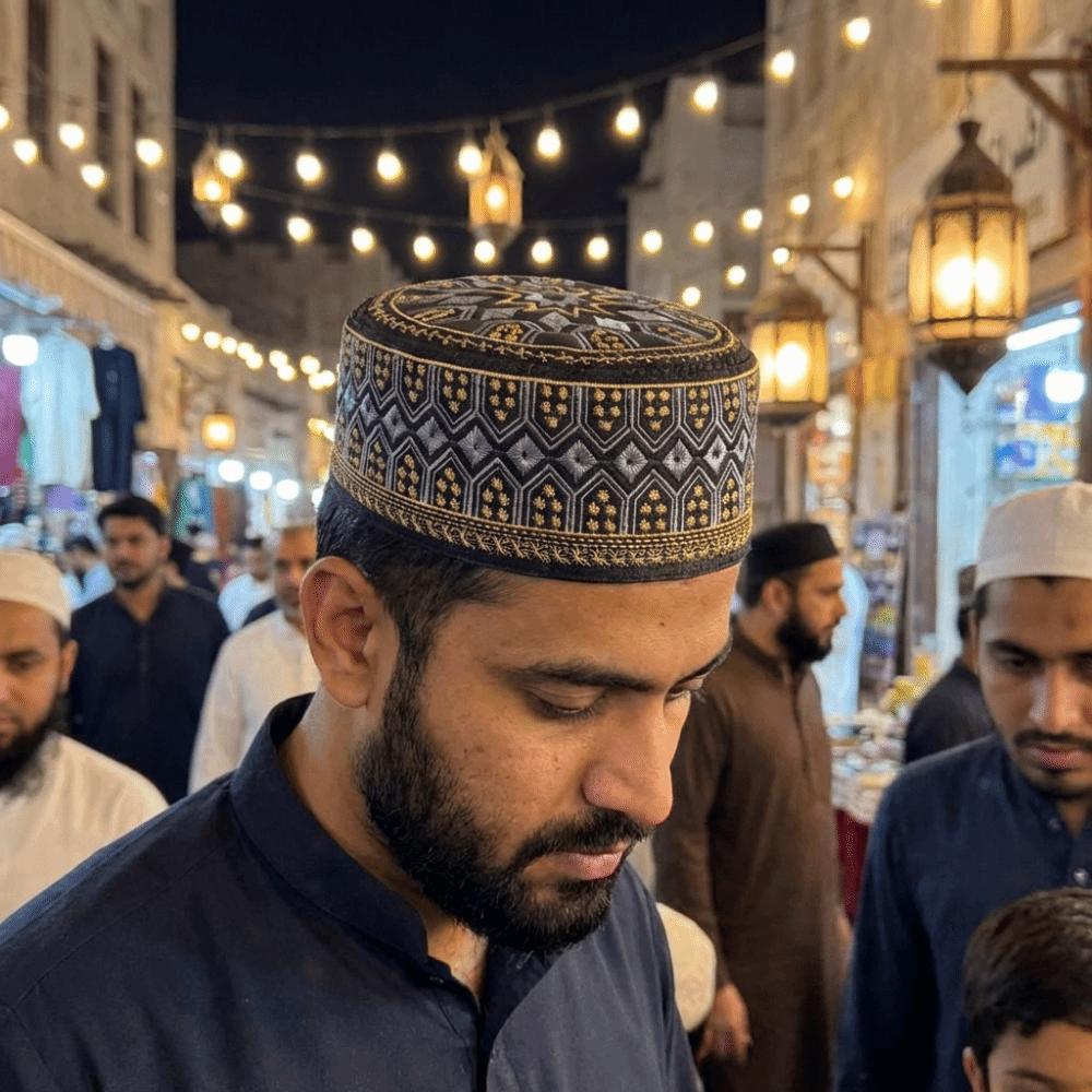 Round Worshipping Hat Breathable Church Hat Turban Hats Muslim Caps Outdoor