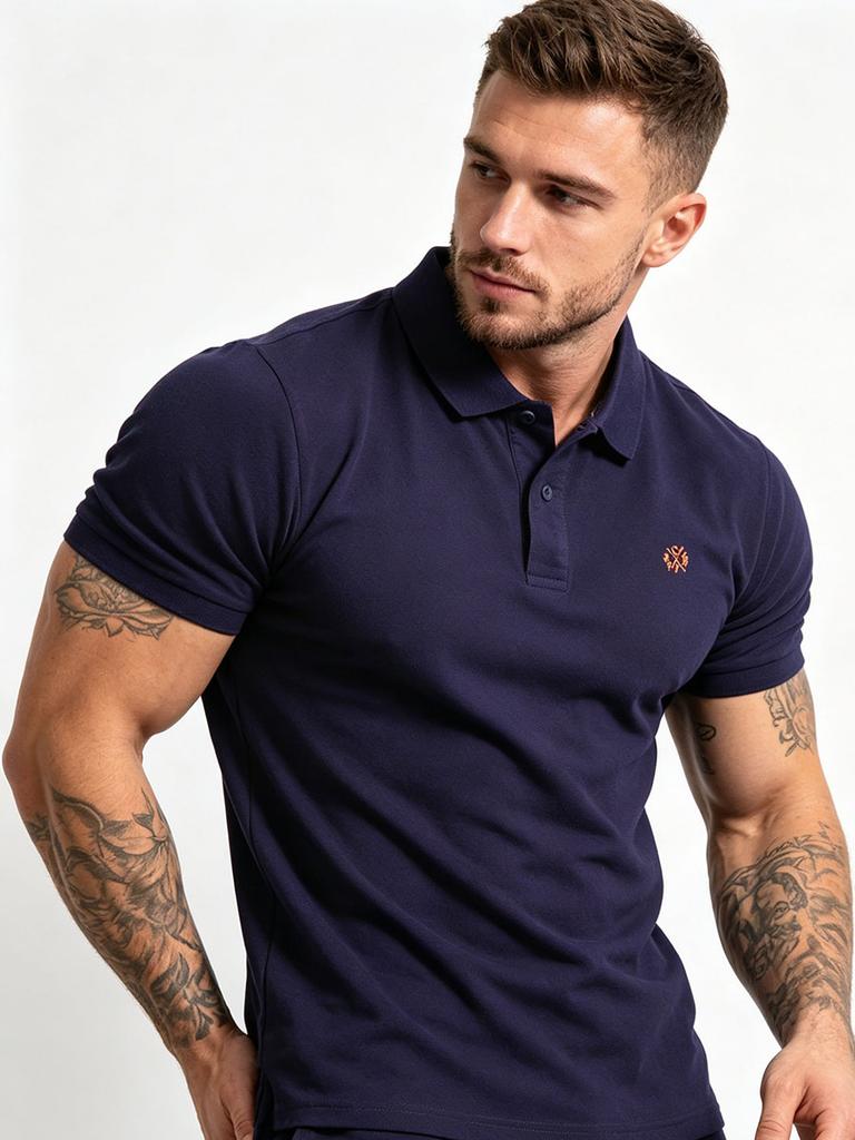Polo estiva da uomo a manica corta Marchio di abbigliamento Polo casual da uomo in puro cotone M-6XL